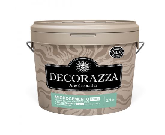 Decorazza Microcemento Fronte + Legante, декоративное фактурное покрытие, бетон, мелкая фракция (2.1 кг+0.9 кг)