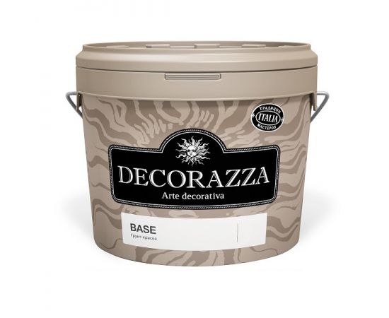 Подложечная грунт-краска Decorazza Base для нанесения под декоративные покрытия, 0,9 л