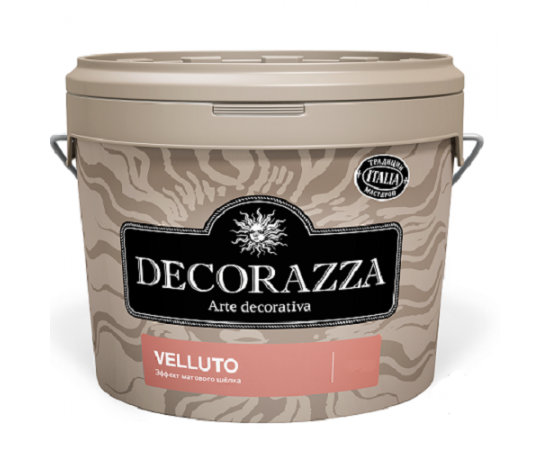 Декоративное матовое покрытие Decorazza Velutto база Argento VT-001, шелк, 1 кг