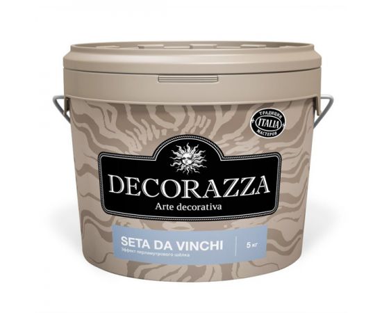 Декоративное перламутровое покрытие  Decorazza Seta Da Vinci Argento SD-001, шелк, 5 кг
