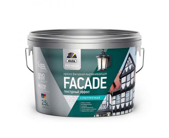Краска Dufa Premium Facade фасадная глубокоматовая, База 1, 2.5 л
