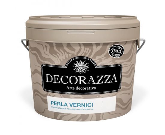 Декоративное лессирующее покрытие Decorazza Perla Vernici перламутровое, база Argento, 1 л