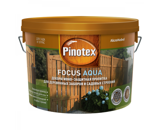 Pinotex Focus Aqua Рябина, антисептик для дерева, 5 л