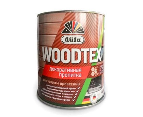 Антисептик для дерева с воском Dufa WoodTex бесцветный, 0.9 л