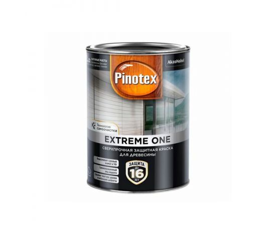 Краска (антисептик) защитная для дерева Pinotex Extreme ONE белая, 2.5 л.