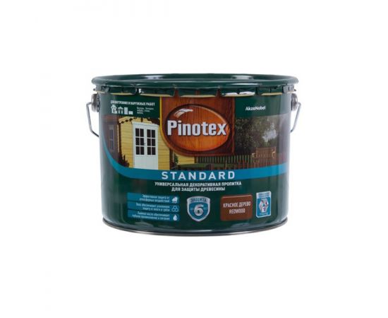 Pinotex Standard Красное дерево, антисептик для дерева , 9 л