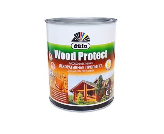 Антисептик для дерева с воском Dufa Wood Protect бесцветный, 0.75 л