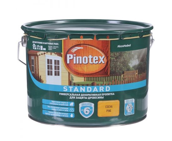Pinotex Standard Сосна, антисептик для дерева, 9 л
