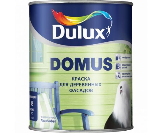 Краска Dulux Domus BW масляно-алкидная для деревянных фасадов, 2.5 л