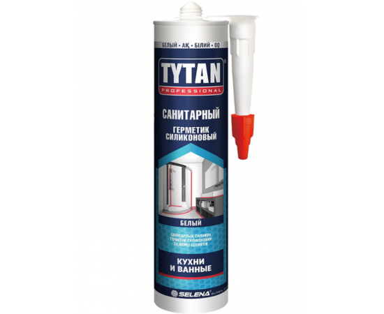 Tytan Professional герметик силиконовый санитарный, картридж, белый, 280 мл