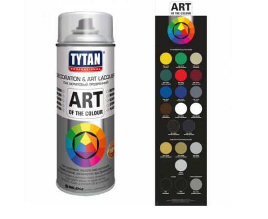Лак аэрозольный Tytan Professional Art Of The Color бесцветный, глянцевый, 400 мл