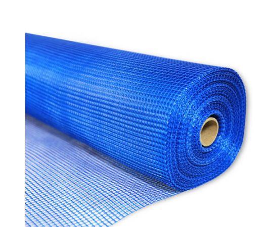 Сетка фасадная стеклотканевая X-Glass PRO нарезка 5х5 мм (160 г/м2) синяя, 1 м х 18 м