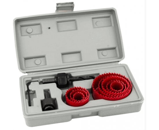 Strong Набор кольцевых пил коронок, 11 предметов 19/22/30/32/38/44/51/68, в упаковке 1 шт.