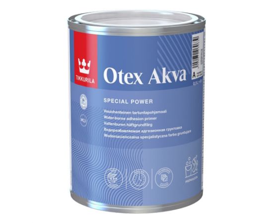 Грунтовка для стен и потолков Tikkurila Otex Akva, База A, 0.9 л
