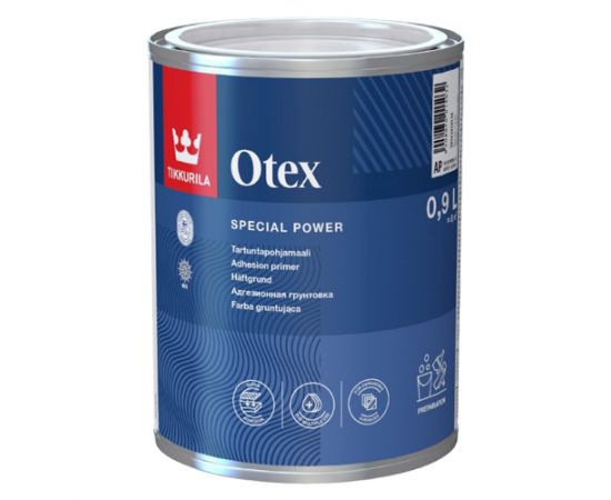 Грунтовка адгезионная алкидная Tikkurila Otex, База А, 0.9 л