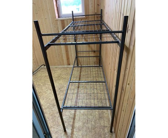 Кровать для рабочих металлическая двухъярусная 1930x710x1530 мм