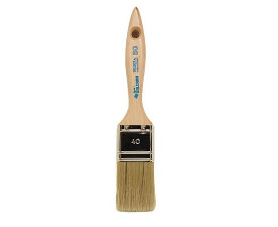 Кисть профессиональная Boldrini с натуральной щетиной и ручкой из дуба, 40х15 мм, 50040