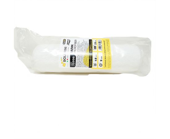 Валик Микрофибра Premium каркасная белая Boldrini (slip system), длина ворса 9 мм, 250х48 мм, 75998