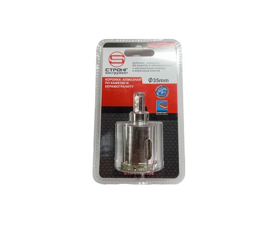 Алмазная коронка по керамике и стеклу, D 35 мм, СТК-066