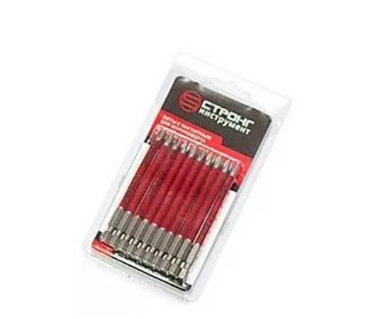 Набор магнитных бит 1/4" Strong СТП-933 PZ 2, 50 мм (10 шт)