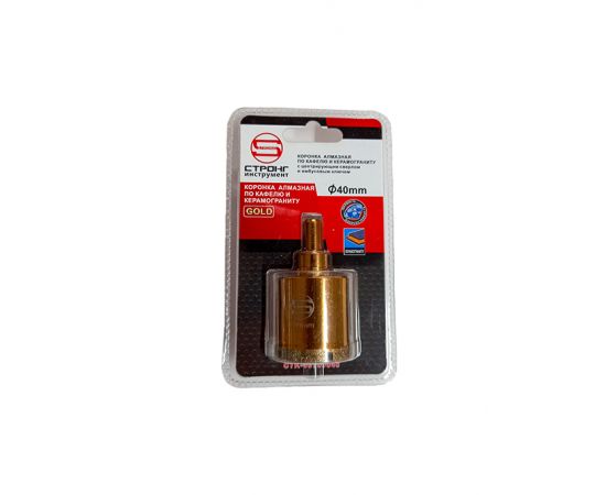 Алмазная коронка по керамике и стеклу, D 40 мм, СТК-067