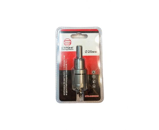 Твердосплавная коронка по металлу с победитом, D 25 мм, СТК-045