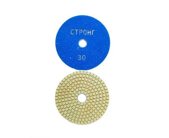 Черепашка АГШК - алмазный гибкий диск для влажной шлифовки D 100 мм, P 30, СТБ-302
