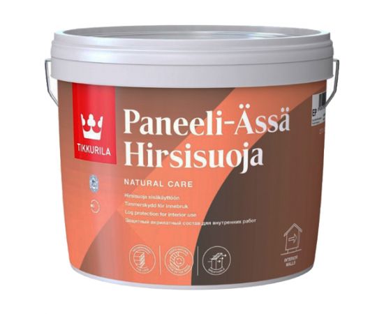 Защитный состав Tikkurila Paneeli Assa Hirsisuoja бесцветный для дерева, 9 л