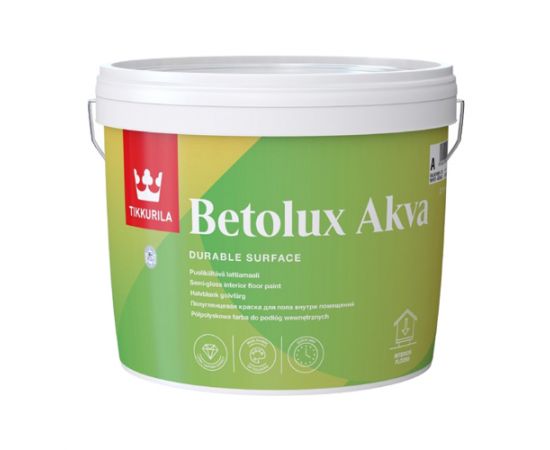 Краска для пола (бетон, дерево) Tikkurila Betolux Akva База С, 2.7 л