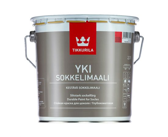 Краска для цоколя Tikkurila Yki База C, 2.7 л