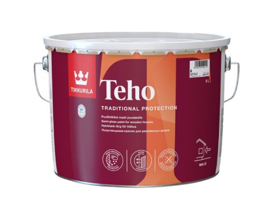 Фасадная краска Tikkurila Teho База C для дерева, 9 л