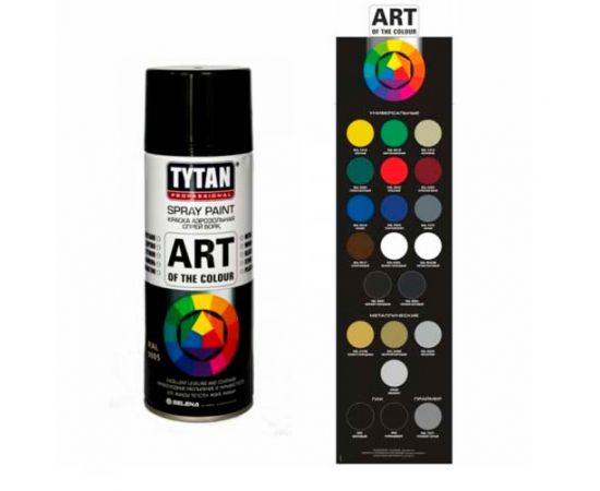 Краска аэрозольньная Tytan Professional Art Of The Color, RAL 8017, коричневая, 400 мл