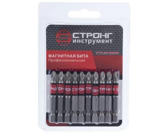 Strong Набор магнитных бит 1/4" СТП-931 РН 2, 25 мм, 10 шт
