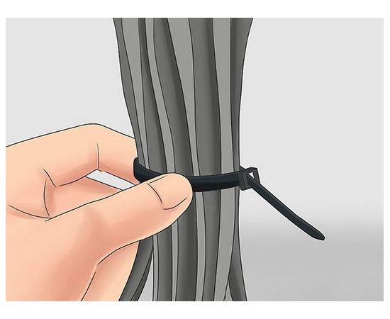 Стяжки нейлоновые черные, 4.8х400 мм, (50 шт), СTУ-241