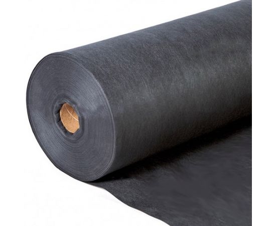 Укрывной материал Спанбонд СУФ в рулоне черный 150 г/м2, 3.2x150 м