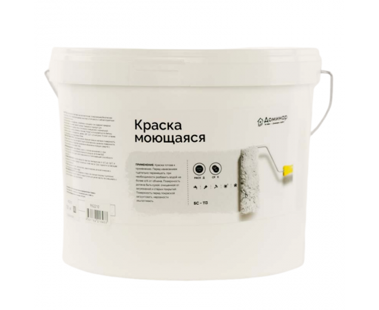 Краска моющаяся акриловая БС 113 Доминар, 14 кг