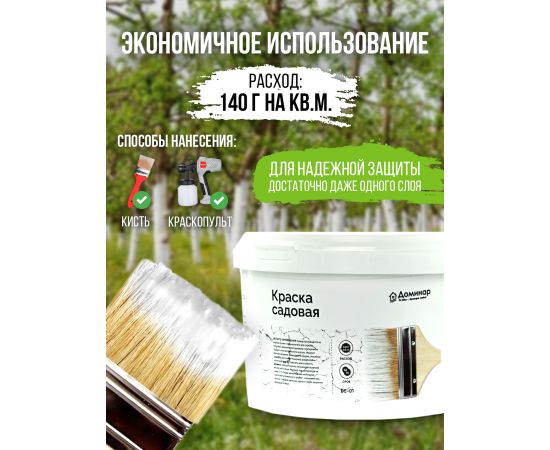 Краска садовая латексная антисептическая БС 01 Доминар, 12 кг