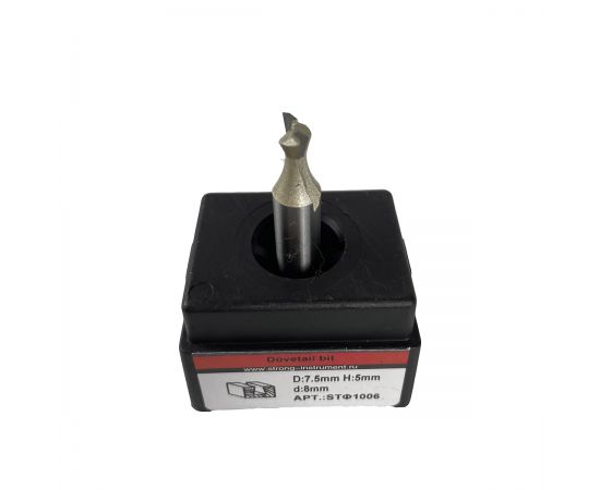 Фреза пазовая по дереву ласточкин хвост, 8х7.5Dх5H мм, CTФ-1006