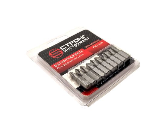 Strong Набор магнитных бит 1/4" СТП-931 РН 2, 25 мм, 10 шт