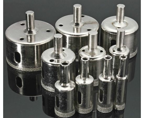 Алмазная коронка по керамике и стеклу, D 26 мм, СТК-041, в упаковке 1 шт.