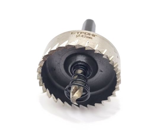 Стальная коронка по металлу цилиндрическая HSS, D 42 мм, СТК-063