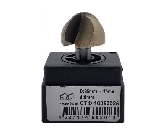 Фреза по дереву пазовая галтельная, 8х25Dх15H мм, CTФ-1005