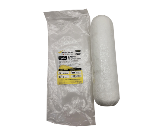 Валик Микрофибра Premium каркасная белая Boldrini (slip system), длина ворса 9 мм, 250х48 мм, 75998