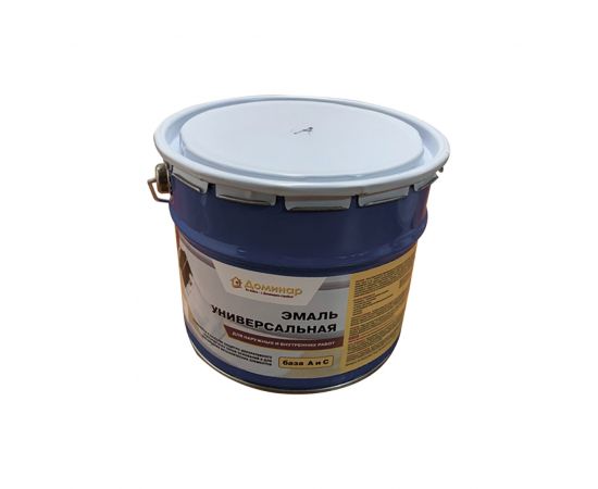 Эмаль универсальная для наружных и внутренних работ, полиуретановая, Доминар, база А, 10 кг
