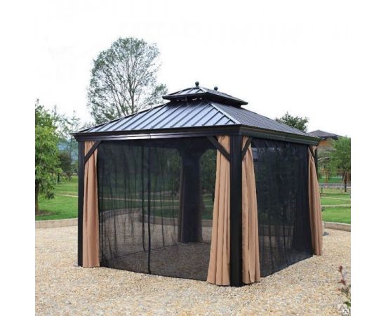 Серая москитная сетка 1.6х5 м, стекловолокно