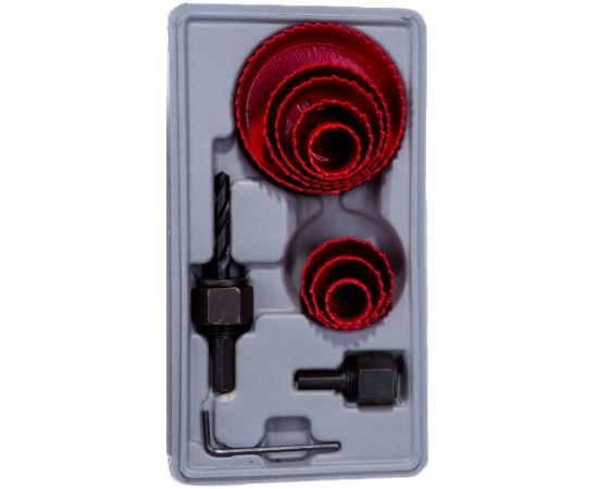 Strong Набор кольцевых пил коронок, 11 предметов 19/22/30/32/38/44/51/68, в упаковке 1 шт.