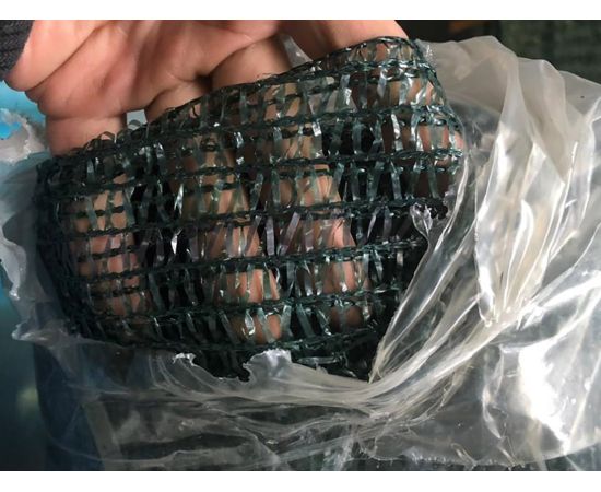 Сетка фасадная зеленая затеняющая для строительных лесов 55 г/м2, 3х50 м