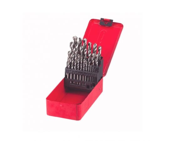 Набор сверл по металлу HSS стандарт, 25 предметов от 1 - 13 мм, СТС-021