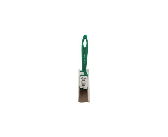 Кисть флейцевая с зеленой ручкой DeltaRoll, смешанная щетина, 25x10 мм, 13025