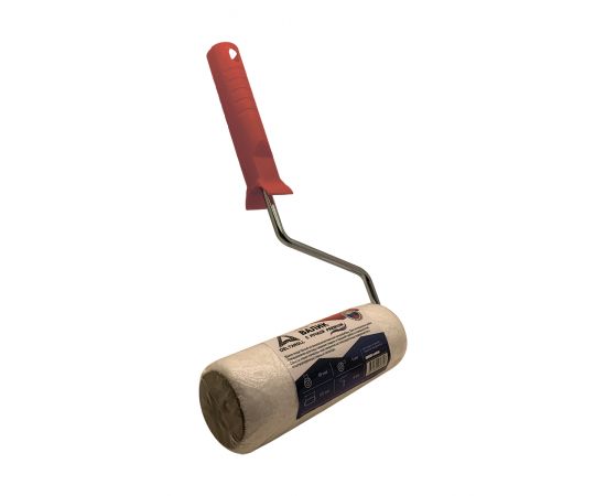 Миди валик с ручкой Deltaroll, микрофибра белая премиум, ворс 10 мм, 180х48 мм, RH19180